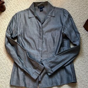 Ann Taylor Blouse!  Gorgeous grey cotton.